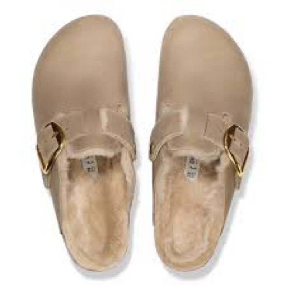Birkenstock Women's Boston Big Buckle Shearling clogs size 38 - Picture 5 of 15